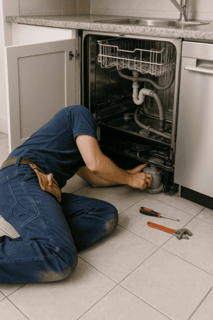 Reparación de lavavajillas con lectura falsa de suciedad por minerales en Toledo